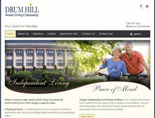 Tablet Screenshot of drumhillseniorliving.com